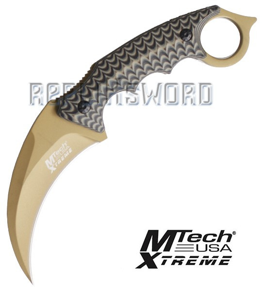 Couteau Karambit Mtech USA MX-8140BN Gold Edition