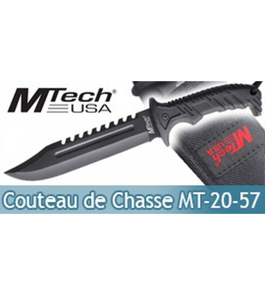 Couteau de Chasseur Poignard Mtech MT-20-57BK