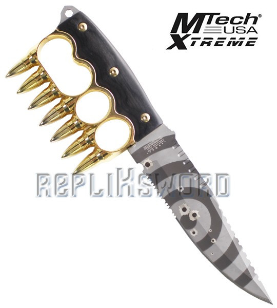 Couteau Poing Americain Poignard Mtech MX-8142GD Couteau Poing Americain Poignard Mtech MX-8142GD