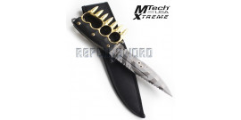 Couteau Poing Americain Poignard Mtech MX-8142GD