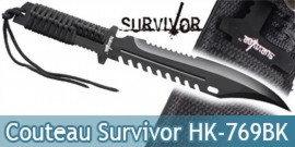 Couteau de Survie Black Survivor HK-769BK Poignard