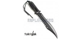 Couteau de Survie Black Survivor HK-769BK Poignard