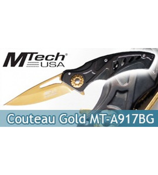 Couteau Pliant Gold Edition MT-A917BG Mtech USA