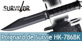 Poignard de Survie Survivor HK-786BK Dague