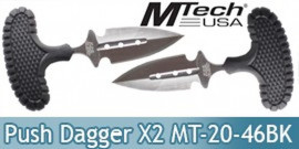 Set 2 Couteaux Push Dagger MT-20-46BK Mtech USA