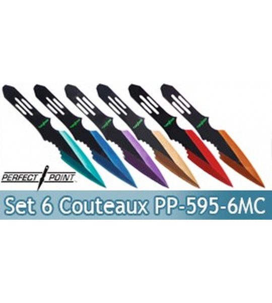 Set 6 Couteaux de Lancer PP-595-6MC Perfect Point