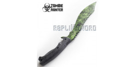 Machette Zombie Hunter Green Kukri Couteau ZB-117GN