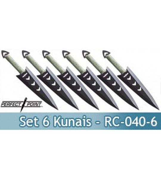 Set 6 Couteaux de Lancer Kunais Perfect Point RC-040-6