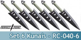 Set 6 Couteaux de Lancer Kunais Perfect Point RC-040-6