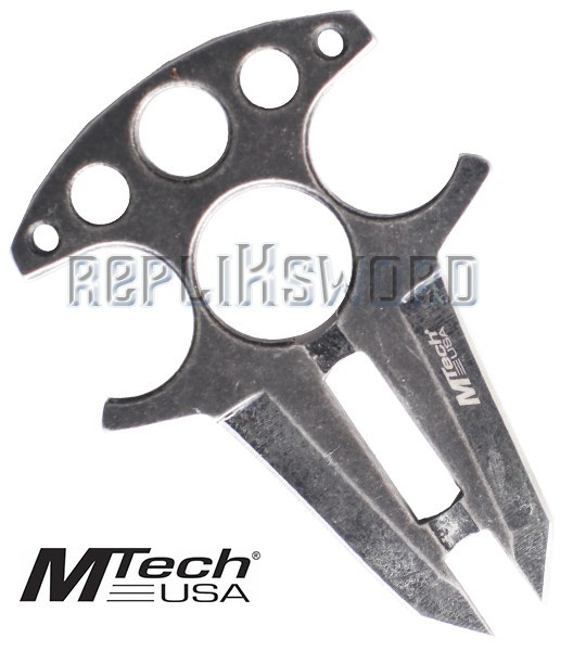 Couteau Push Dagger Gris Collier Neck Knife MT-20-49SW Couteau Push Dagger Gris Collier Neck Knife MT-20-49SW