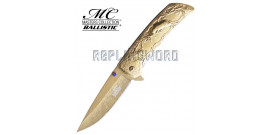 Couteau de Poche Chasseur Cerf Gold MC-A017GD