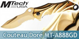 Couteau Pliant Doré Mtech USA MT-A888GD