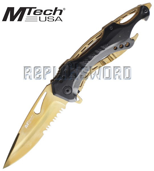 Couteau Pliant Tactique Doré Mtech USA MT-705BG