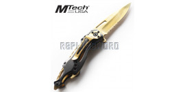 Couteau Pliant Tactique Doré Mtech USA MT-705BG