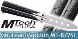 Couteau Papillon Balisong Entrainement Silver MT-872SL