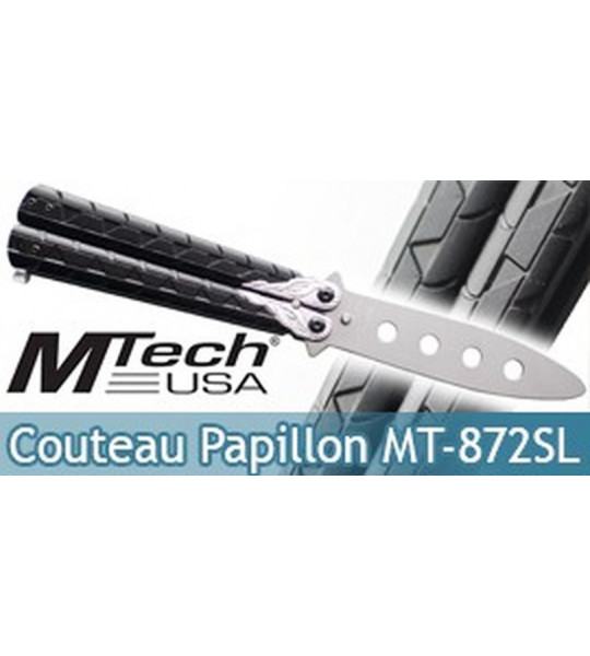 Couteau Papillon Balisong Entrainement Silver MT-872SL