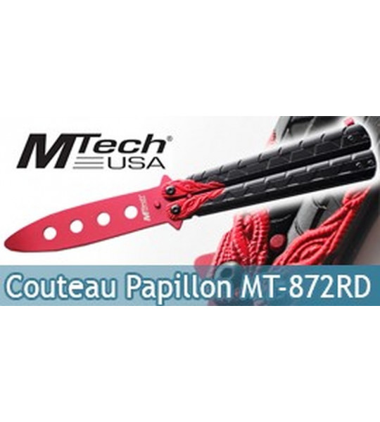 Couteau Papillon Balisong Entrainement Silver MT-872SL Lame Non