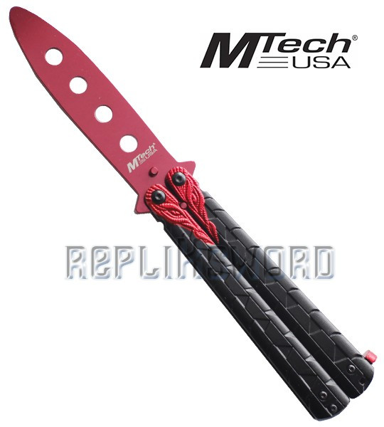 Couteau Papillon Balisong Entrainement Red MT-872RD