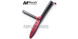 Couteau Papillon Balisong Entrainement Red MT-872RD