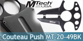 Couteau Push Dagger Neck Knife Mtech MT-20-49BK