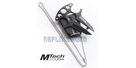 Couteau Push Dagger Neck Knife Mtech MT-20-49BK