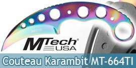 Couteau Karambit Rainbow Mteh USA MT-664TI