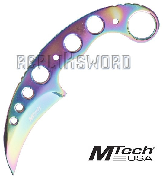 Couteau Karambit Rainbow Mteh USA MT-664TI