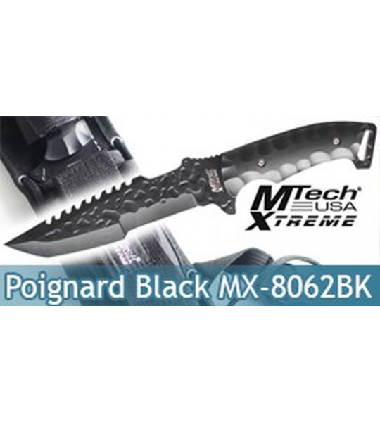 Poignard de Chasse Dague Mtech Xtreme MX-8062BK