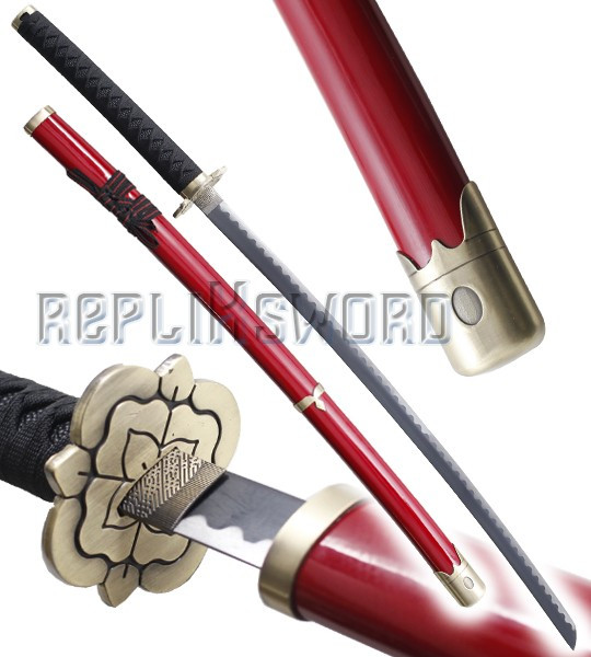 Katana Red Flower Epee Sabre Decoration SH-596