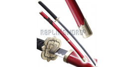 Katana Red Flower Epee Sabre Decoration SH-596