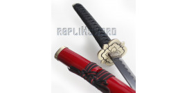 Katana Red Flower Epee Sabre Decoration SH-596