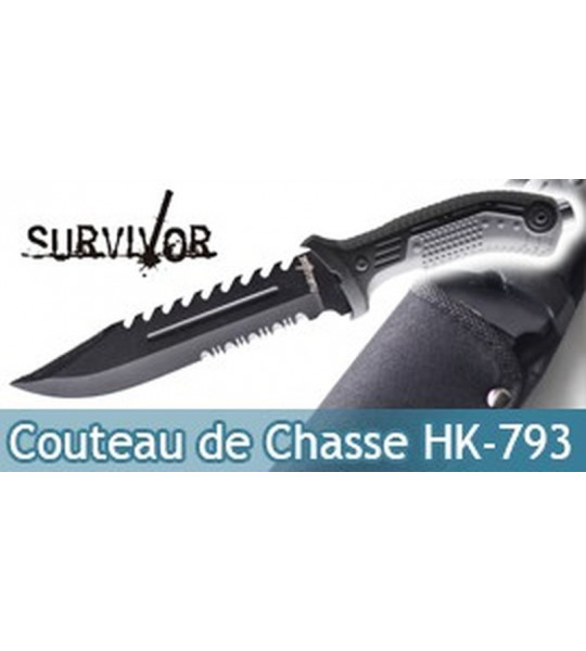 Couteau de Survie Poignard Tactique HK-793BK