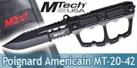 Poignard Poing Americain Black Couteau MT-20-42BK