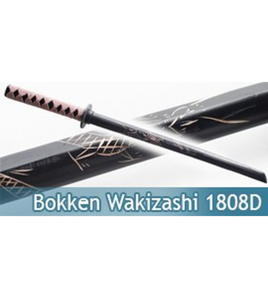 Bokken Wakizashi Dragon Sabre Bois Epee 1808D