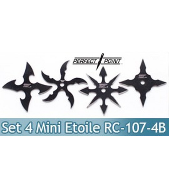 Lot 4 Mini Shurikens Ninja Etoile de Lancer RC-107-4B