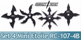 Lot 4 Mini Shurikens Ninja Etoile de Lancer RC-107-4B