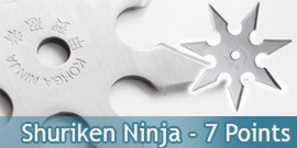 Shuriken a Lancer Shinobi - Etoile de Jet Ninja 7 points