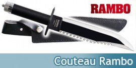 Couteau de Rambo Poignard Dague de Combat + Etui