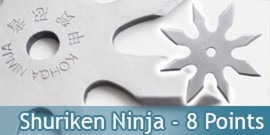 Shuriken a Lancer Shinobi - Etoile de Jet Ninja 8 points