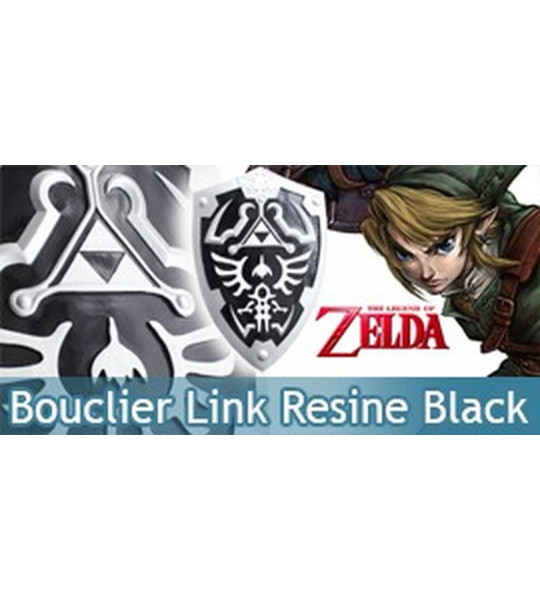 Zelda Bouclier de Link Résine Black Edition Replique
