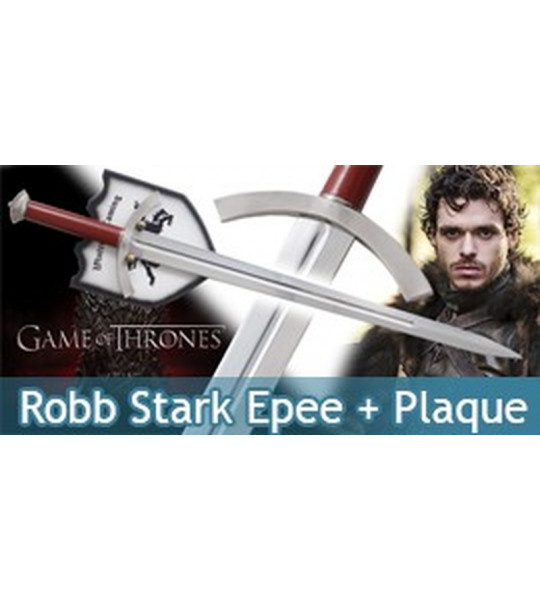 The Game of Thrones Epee Robb Stark Replique + Plaque