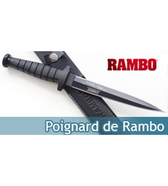 Couteau Rambo Double Tranchant Poignard Dague