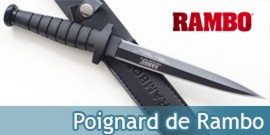 Couteau Rambo Double Tranchant Poignard Dague