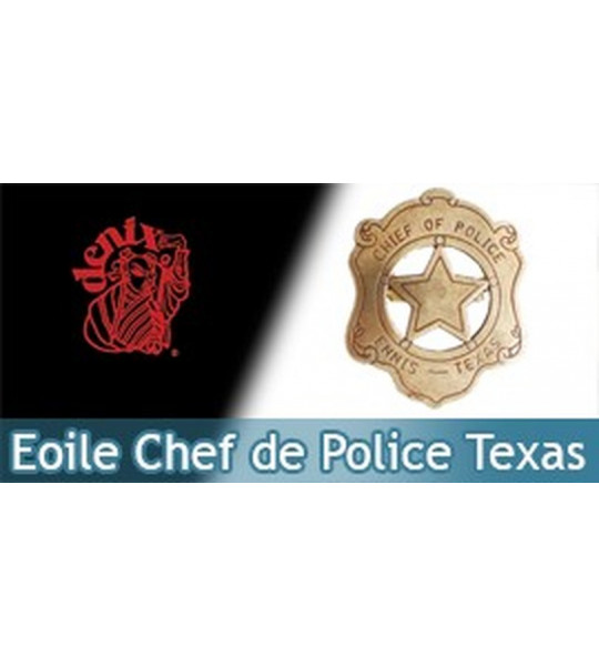 Etoile de Sherif Chef de Police Badge Replique Acier