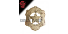 Etoile de Sherif Chef de Police Badge Replique Acier
