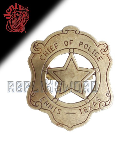 Etoile de Sherif Chef de Police Badge Replique Acier