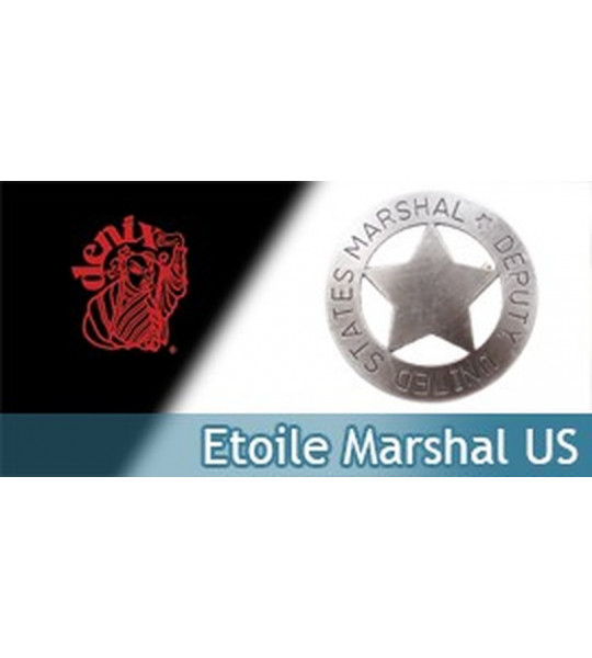 Etoile de Marshal Chef de Police Badge Replique Acier