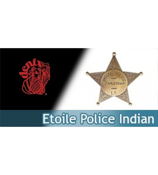 Etoile de Police Indian Badge Replique Acier Replique