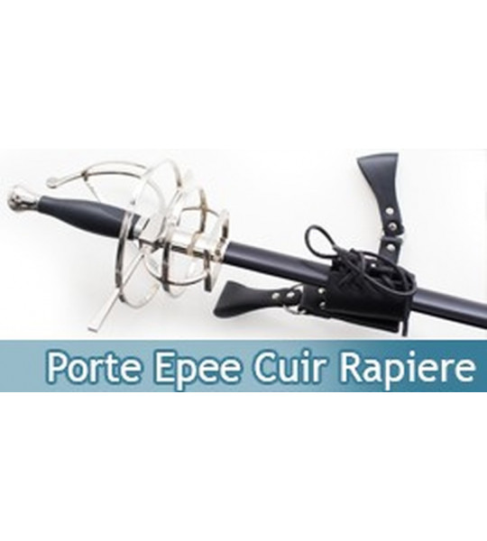 Porte Epee Cuir Rapiere Support
