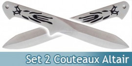 Set 2 Couteaux a Lancer Altair Replique